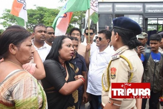 Congress National Woman Leader was Assaulted by West Agartala PS OC-Subrata Chakraborty Congress National Woman Leader was Assaulted by West Agartala PS OC-Subrata Chakraborty